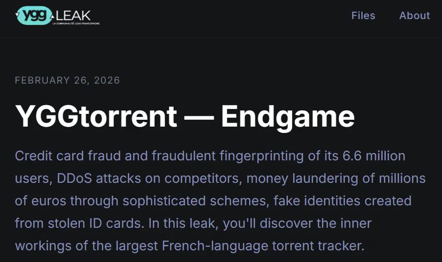 YGGTorrent Leak Site
