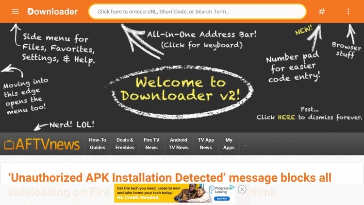 Launch Downloader and click the search bar on top.
