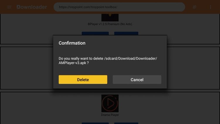 Click Delete again.