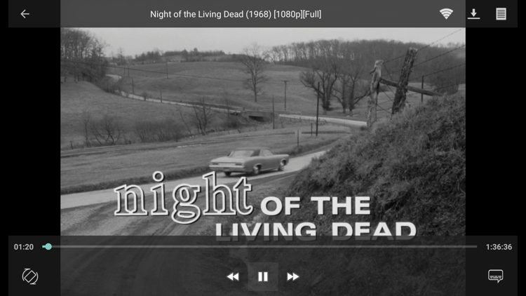 That's it! AMPlayer worked well while playing a public domain movie titled 'Night of the Living Dead.'