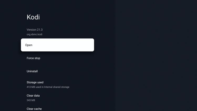 Relaunch the Kodi application.