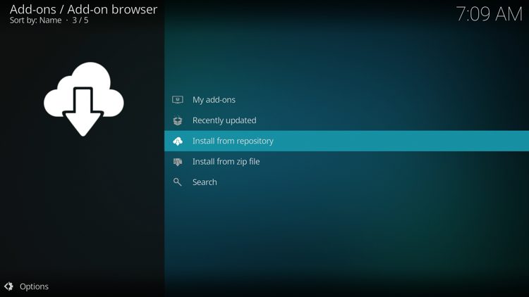 Quindi fai clic su Installa dal repository