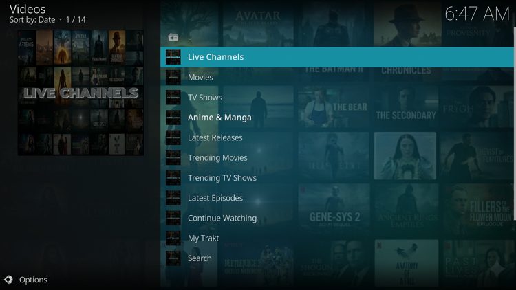 Live Channels