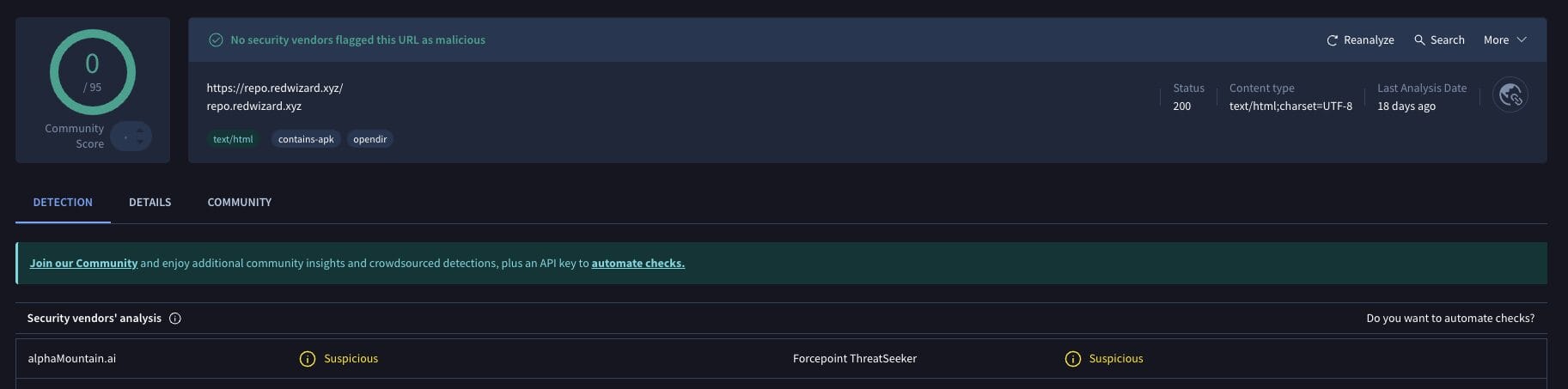 FreeFlow Addon VirusTotal Scan