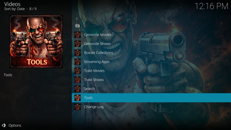 From the main menu, select Tools.