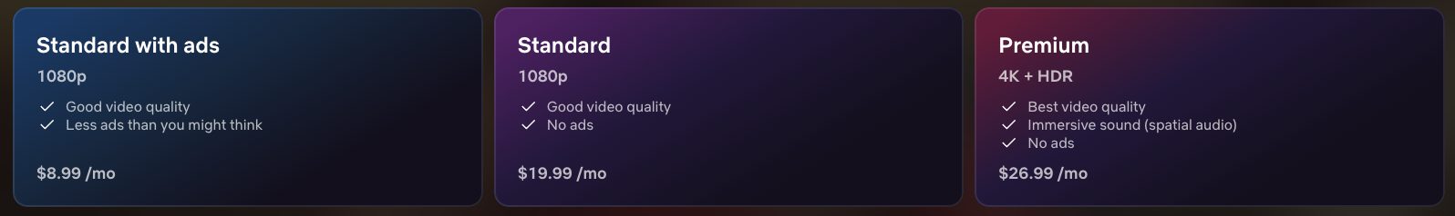 Netflix Subscriptions