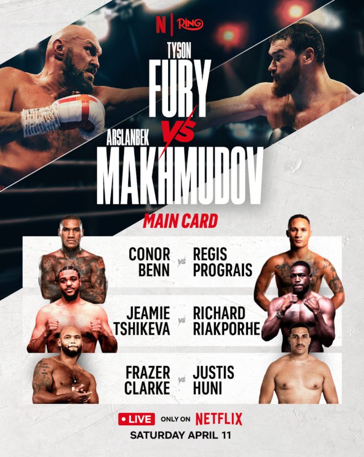 Tyson Fury vs Arslanbek Makhmudov Fight Card