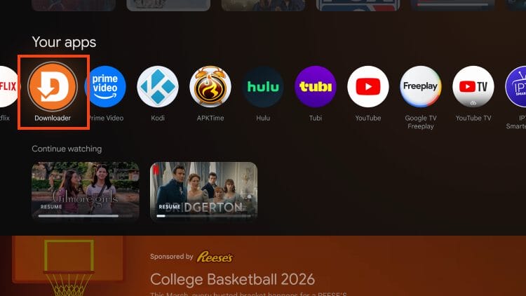open downloader to install cloudstream