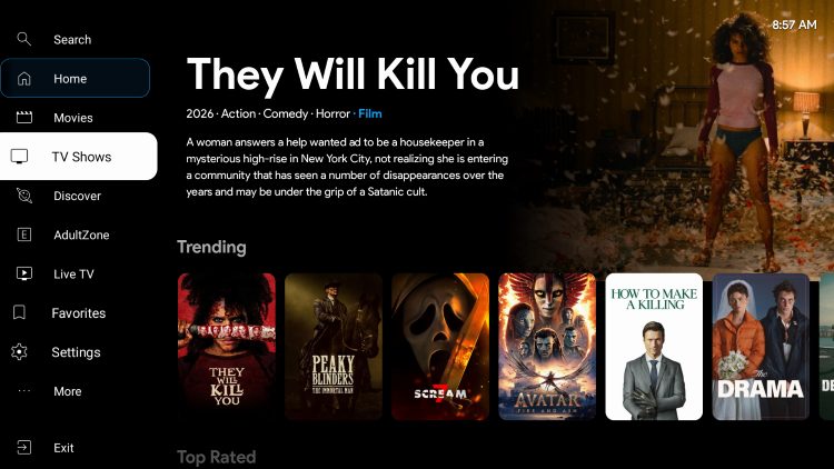 Flix Vision main interface