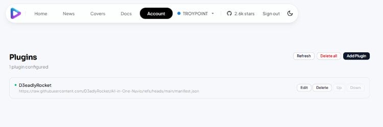 configured plugins