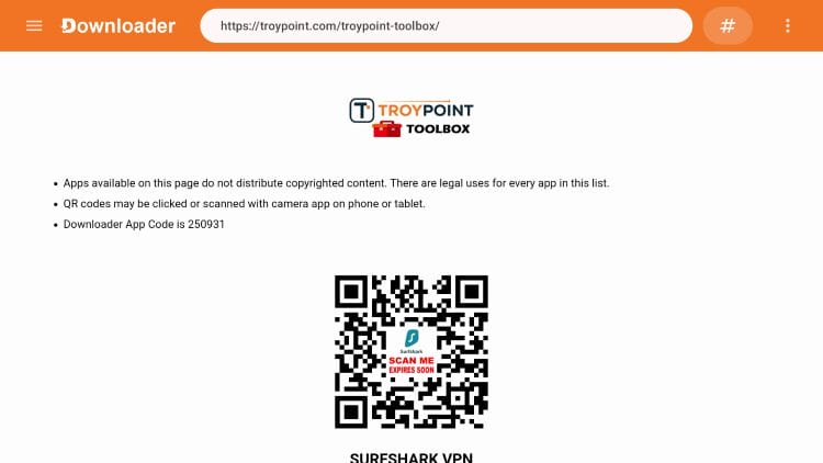 troypoint toolbox home screen