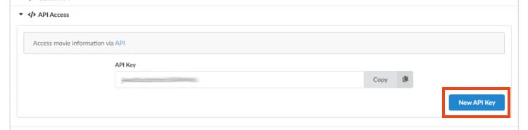 click new api key
