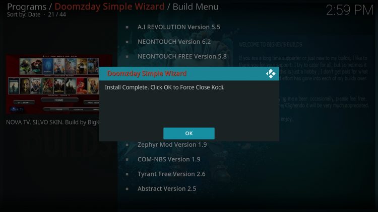 Click OK.