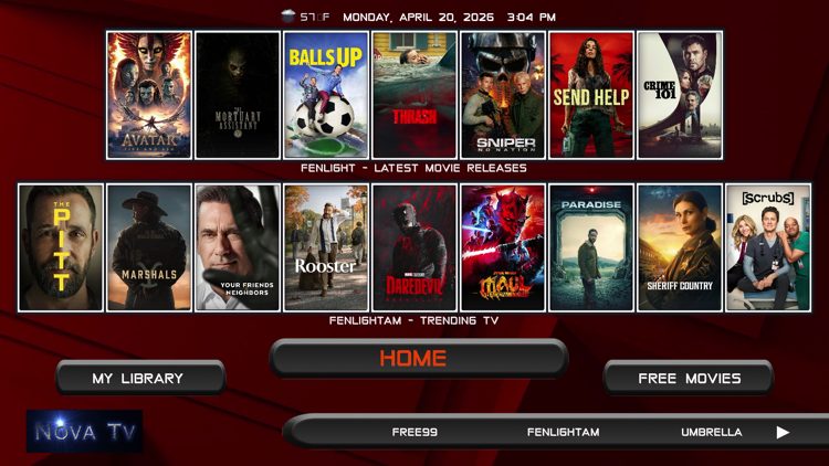 You have successfully installed the Nova TV build on your device!