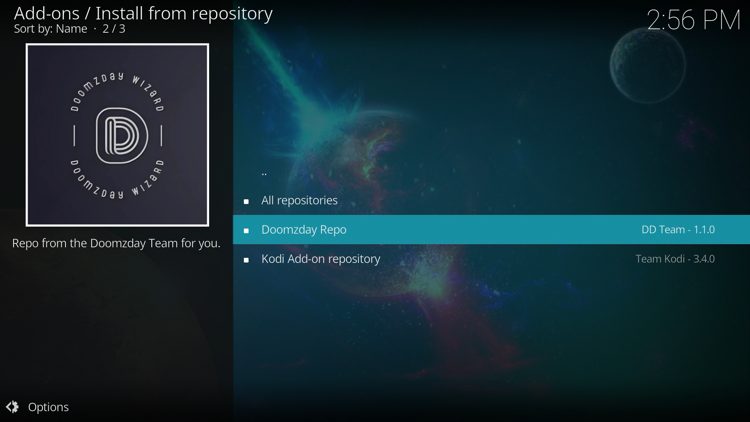Select Doomzday Repo.