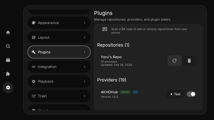 Nuvio Plugins within App