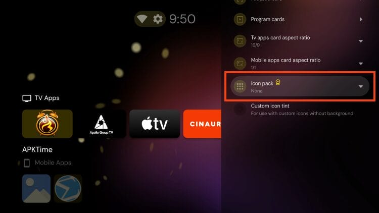 select icon pack