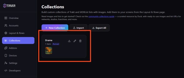 collection is now listed