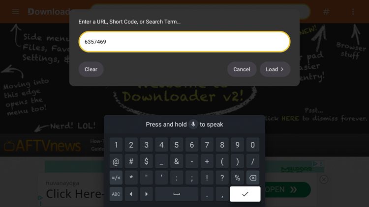 Enter the code 6357469 and click Next.