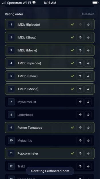 select and move rating sources