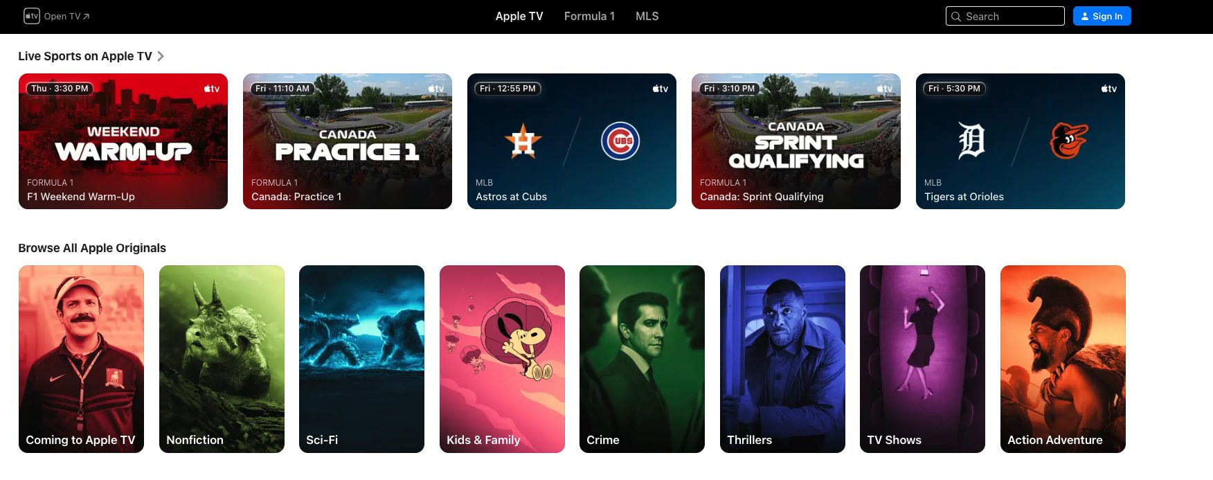 Apple TV Website