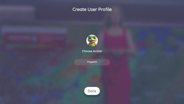 Create your User Profile and click Done.