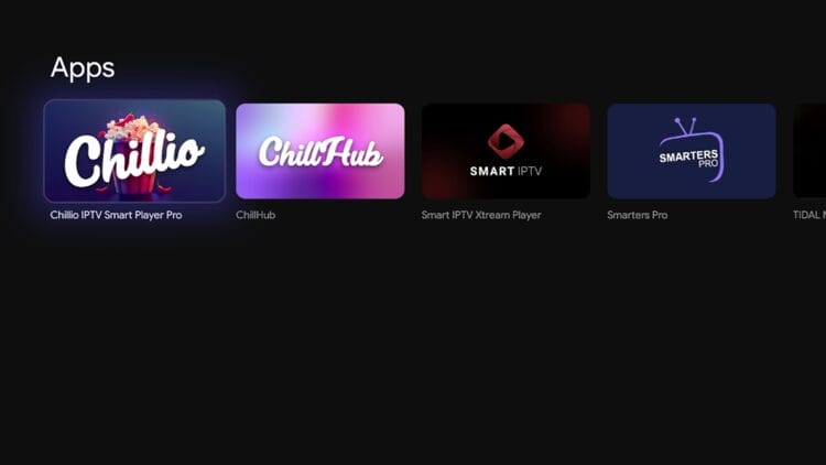 Click the official Chillio IPTV Smart Player Pro app.