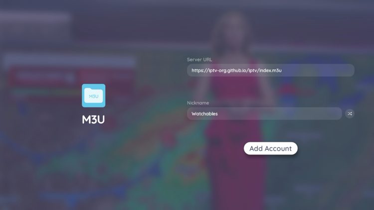 Enter your login credentials, enter any Nickname, and then click Add Account.