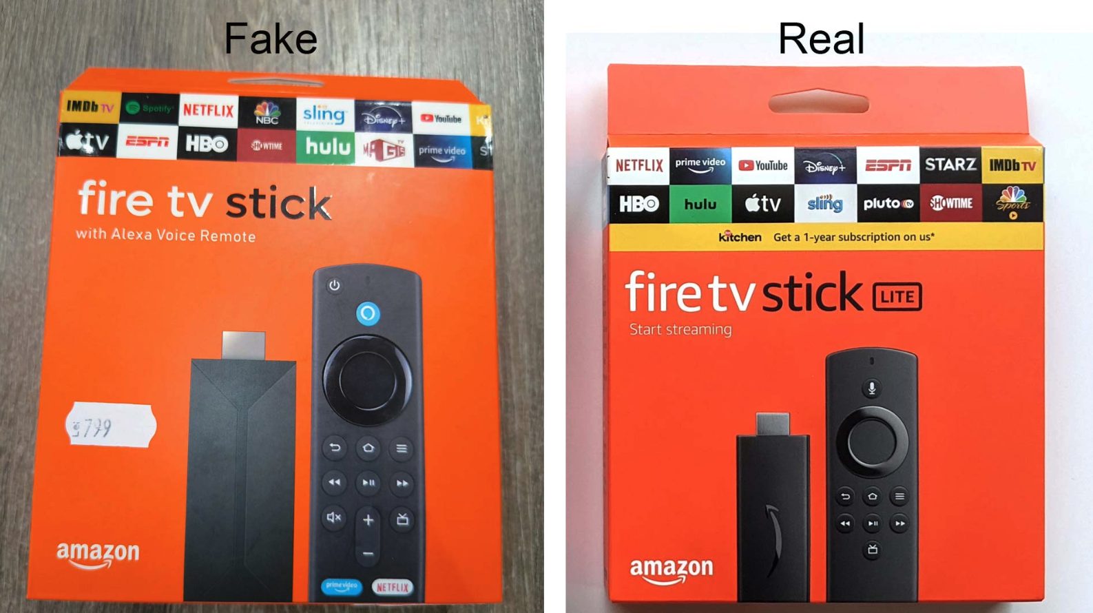 Fake vs Real Fire TV Sticks