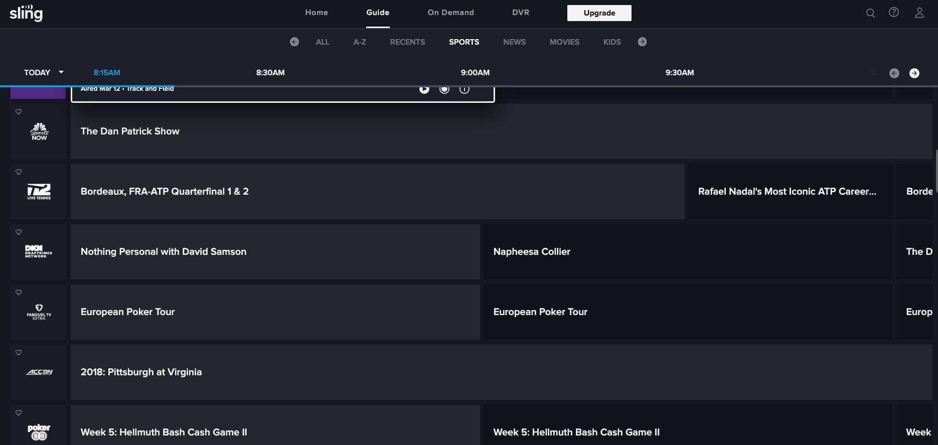 Sling Freestream Website