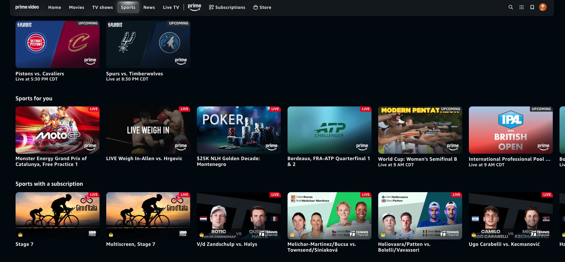 Amazon Prime Video Website
