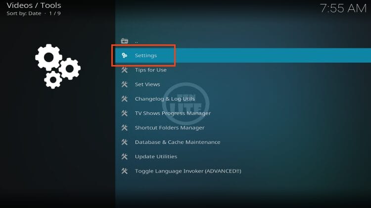 click settings