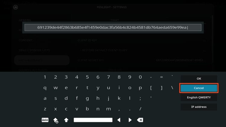 click cancel