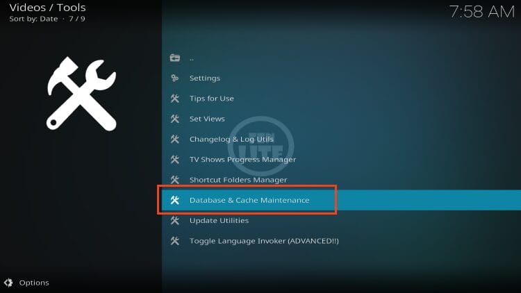 open database & Cache maintenance
