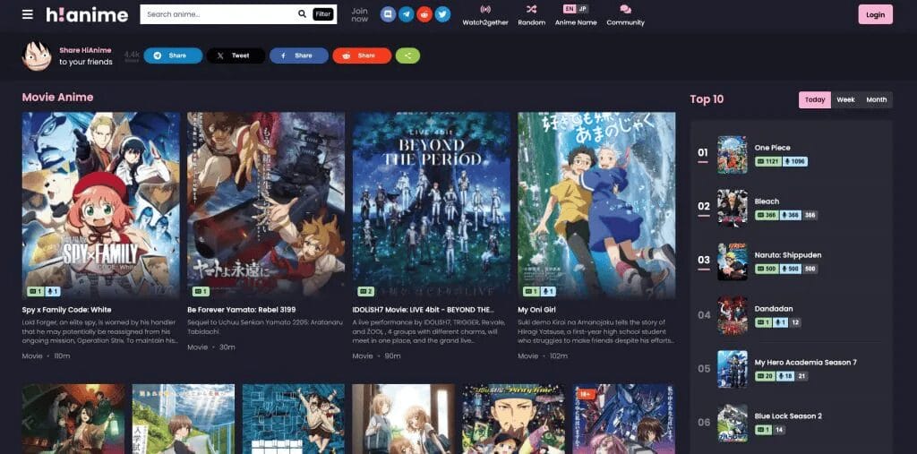HiAnime Website
