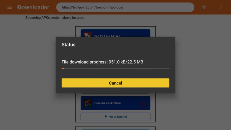 Wait for the app to download.