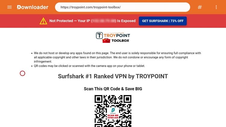 Wait a few seconds until you are redirected to the TROYPOINT Toolbox page.