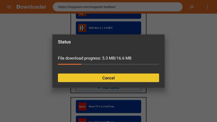Wait for the app to download.