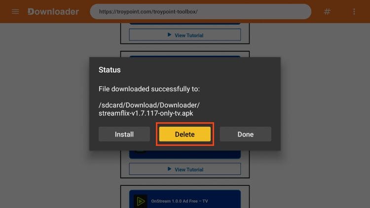 select delete