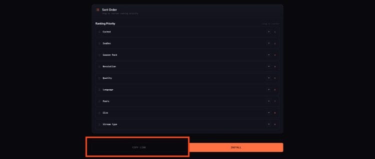 copy manifest url