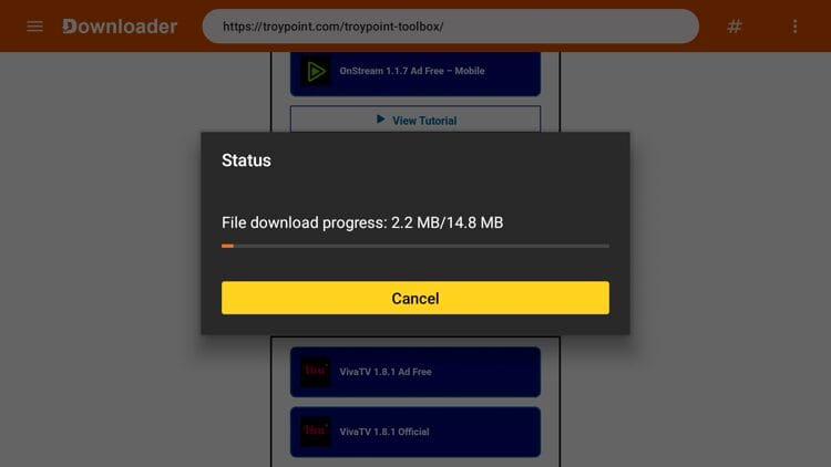 Wait for the app to download.