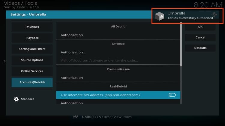 torbox success message