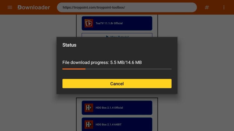 Wait for the app to download.