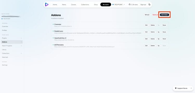 choose add addon