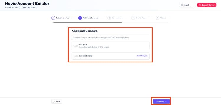 enable http streams if you'd like