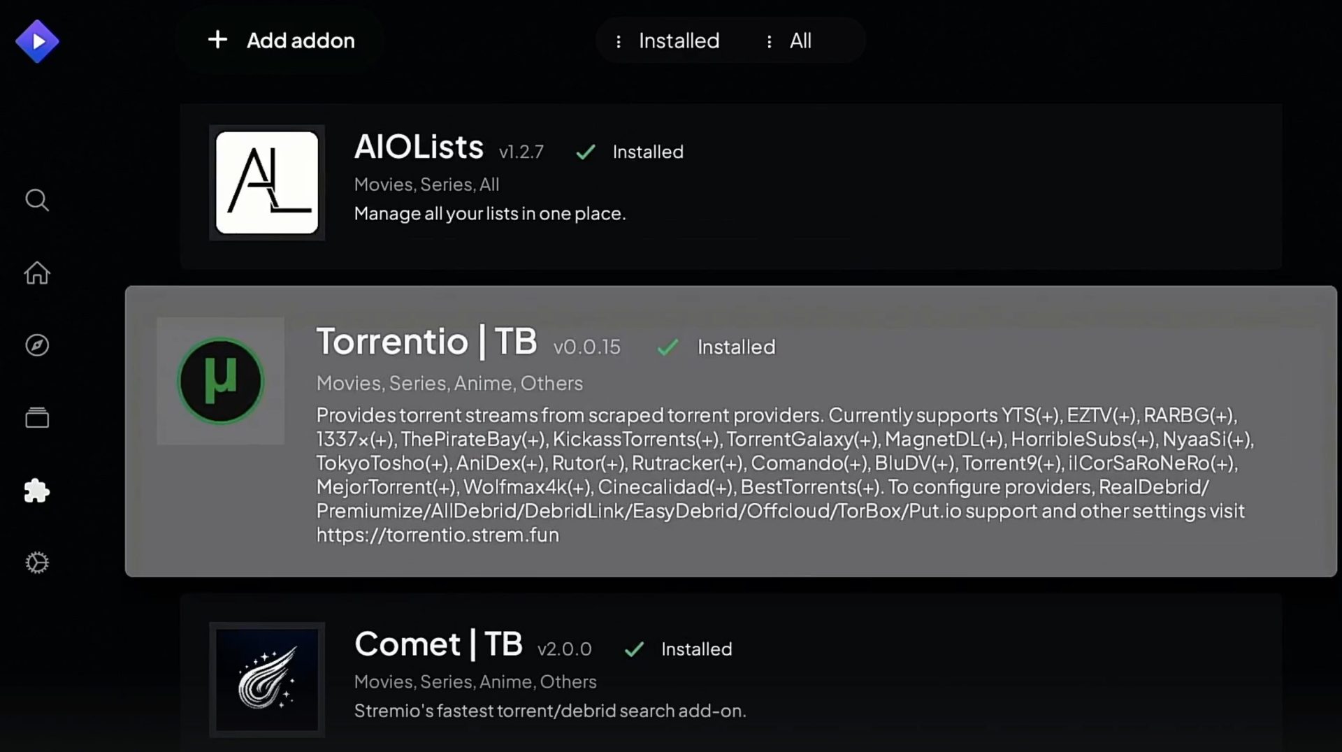 You will then see all of the add-ons we just set up within Bootstrapper.