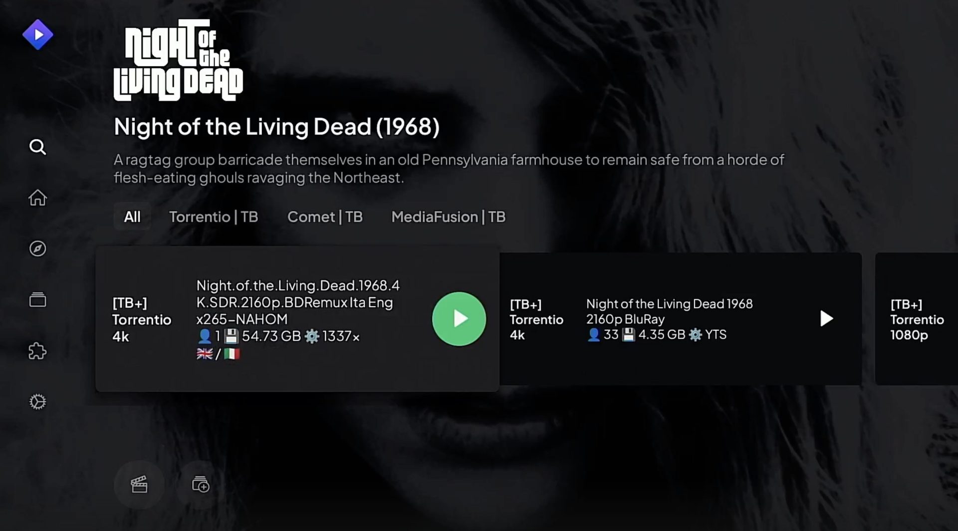 Now when playing a movie or TV show you should notice TorBox links.