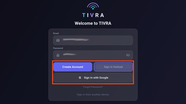 click sign in instead