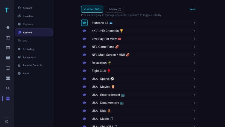 manage categories
