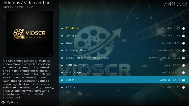 click vidscr